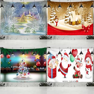 Christmas Theme Background Tapestry Living Room Sofa Home Decoration Christmas Gift