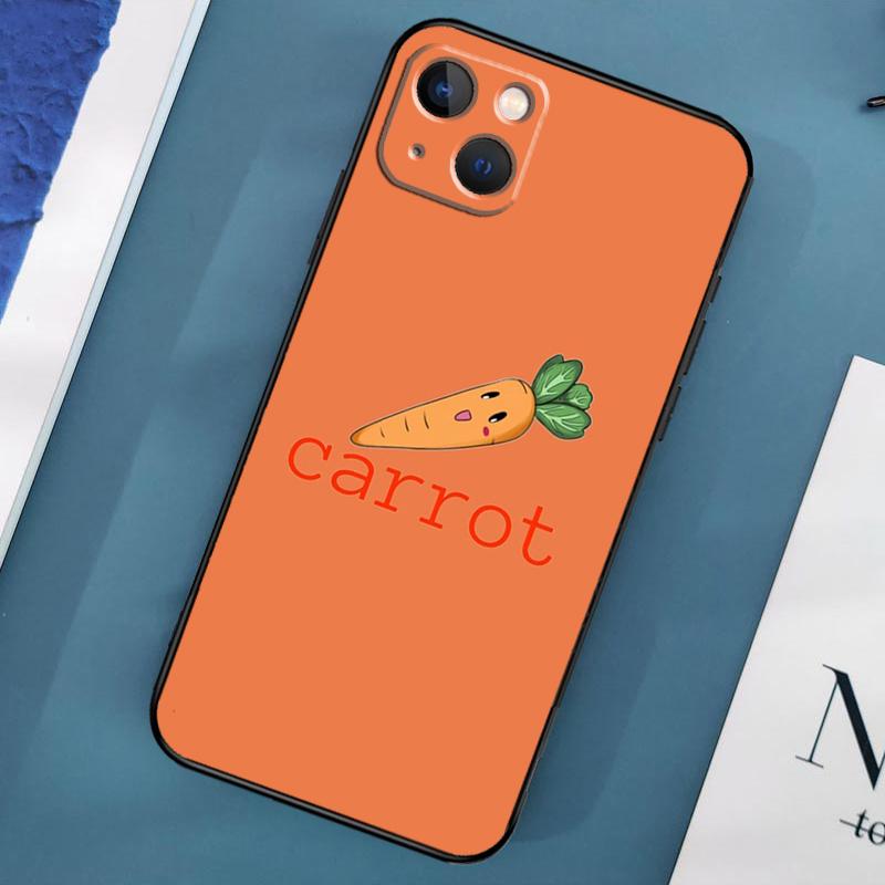 Carrot Vegetable Food Case For iPhone 15 11 12 13 14 Pro Max 12 13 Mini X XS Max XR 7 8 Plus SE 2020 Cover Coque