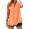 Women's Shirt Summer Fashion Casual Button Loose Sleeveless Bamboo Cotton Top Women's Wear