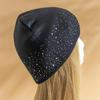 Damen Lässige Winter Herbst Mütze Stilvolle & Glänzende Strass-Dekoration Damen Beanie Outdoor Streetwear Strickmütze