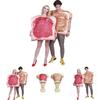 Halloween Couples Food Costume Set With Composite Fabric For Stage Performance