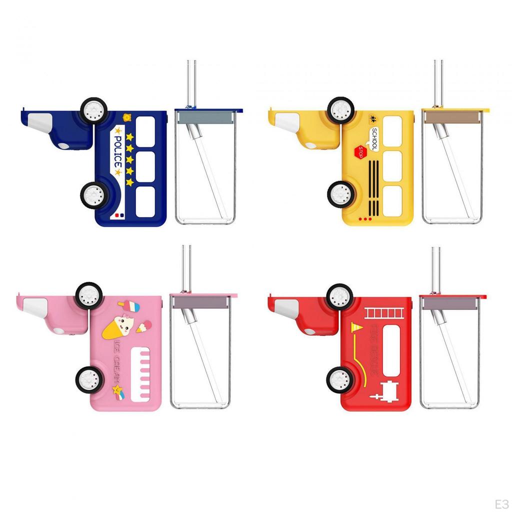 Bus Water Bottle for Boys Cup Children Cute Adjustable Shoulder Strap Portable Kid