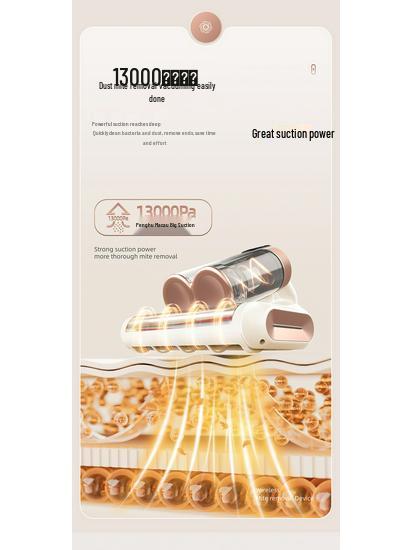 Wow Custom Roller Brush UV & Ultrasonic Mite Removal Device with Dual Dust Cup and Display Screen