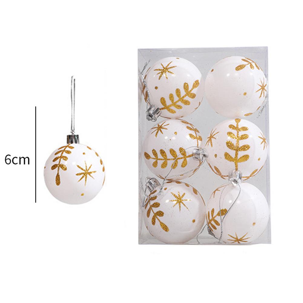 Weihnachtskugeln, 6 Stück 6 cm/ 2,36 Zoll Christbaumschmuck Bruchsicher Weihnachtskugeln Weihnachtsbaumkugeln Weihnachtsdeko für Zuhause
