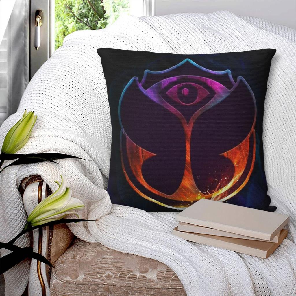 Tomorrowland Butterfly Square Pillowcase Pillow Cover Polyester Cushion Zip Decorative Comfort Throw Pillow for Home Living Room