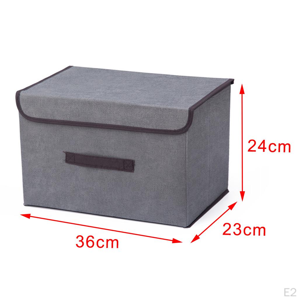 Faltbarer Aufbewahrungsbehälter mit Deckel, Stoff Dekorative Box Organizer Behälter Korb Würfel für