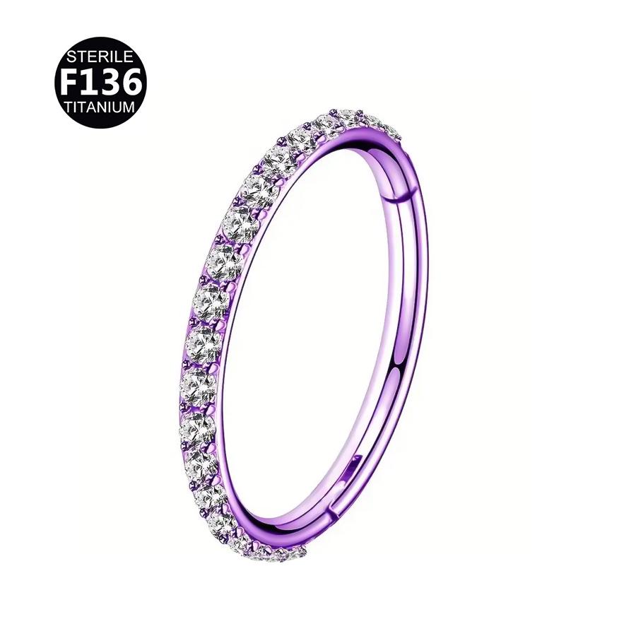 Titanium Rhinestone Nose Ring/Earring (6-12mm)