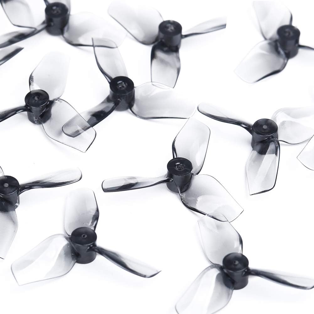 32pcs 31mm 3-Blade Props with 1.0 mm Shaft Micro Whoop Drone Propellers for Tiny Whoop FPV Racing Whoop Like iFlight A65 Quadcopter(Grey and