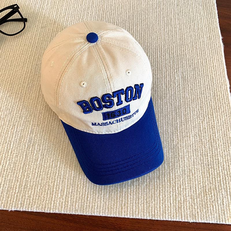 Unisex Distressed Letter Print Baseball Cap,Vintage Color Blocking Dad Hat,Lightweight Adjustable Suitable for Daily Wear,Travel