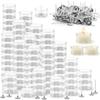 ABKS-Candle Wicks 100 Pcs, Clear Tea Lights Cups 100 Pcs, Plastic Tea Light Tins, Candle Mold For DIY Candles Making