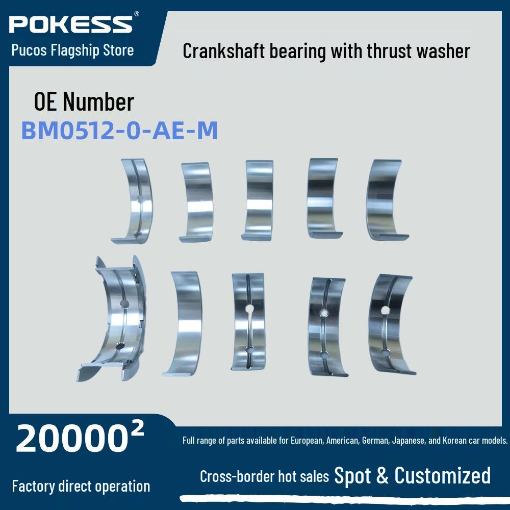 

Model BM0512-0-AE-M is ideal for crankshaft thrust bearing assemblies with thrust washers. POKESS