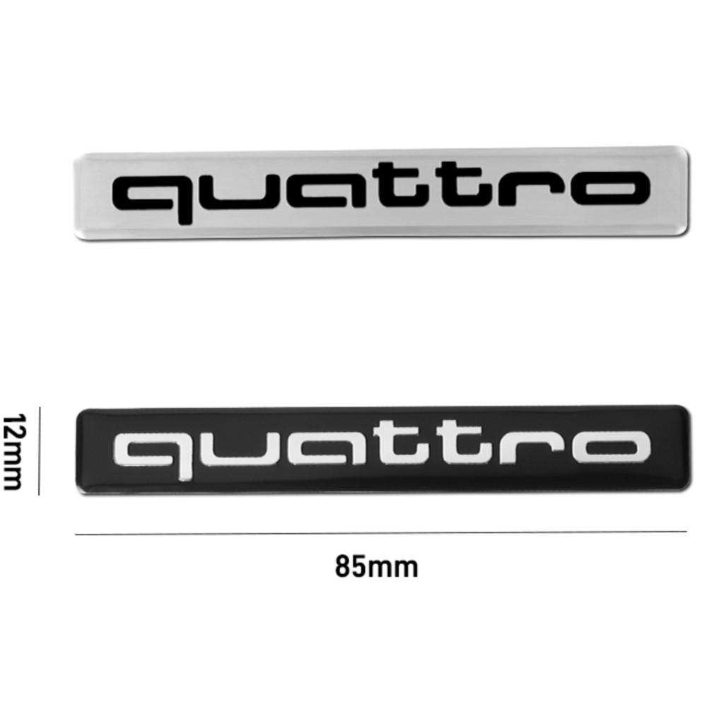 2026 3D Aluminum Car Styling Body Rear Trunk Window Decoration Emblem Sticker For AUDI QUATTRO Badge Auto Modification Accessories