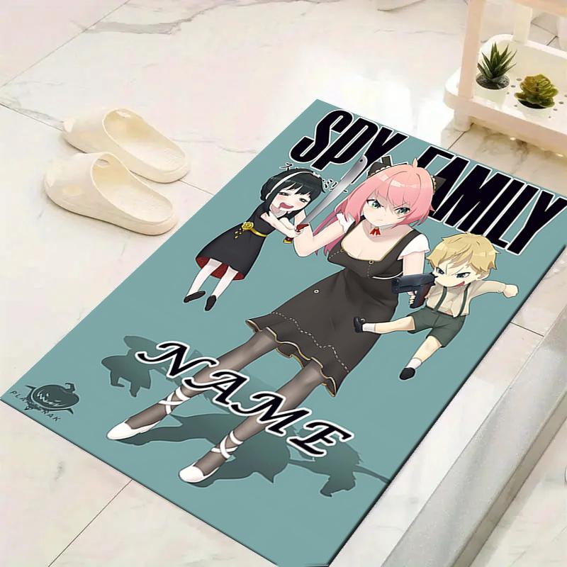 Custom 1Pc Pink Hair Anime Girl Rug Office Carpet Indoor Outdoor Entrance Doormat Nonslip Soft And Comfortable Living Room D2915266