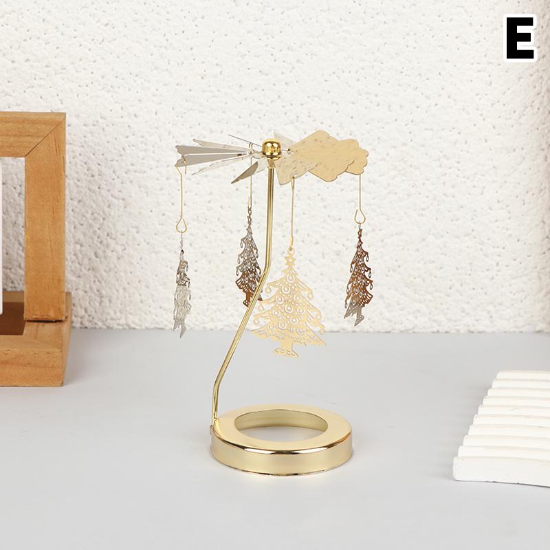 

1Pc Metal Hot Rotating Candle Holder Lamp Gold Christmas Candle Holder Home Dining Dinner Party Wedding Party Candle Holder