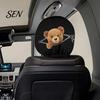 Cartoon Graphic Headrest Protectors Zipper Bear Car Cover, 2D Flat Print Cute Seat Humorous Accessories Protector, Universal Breathable Auto Interior