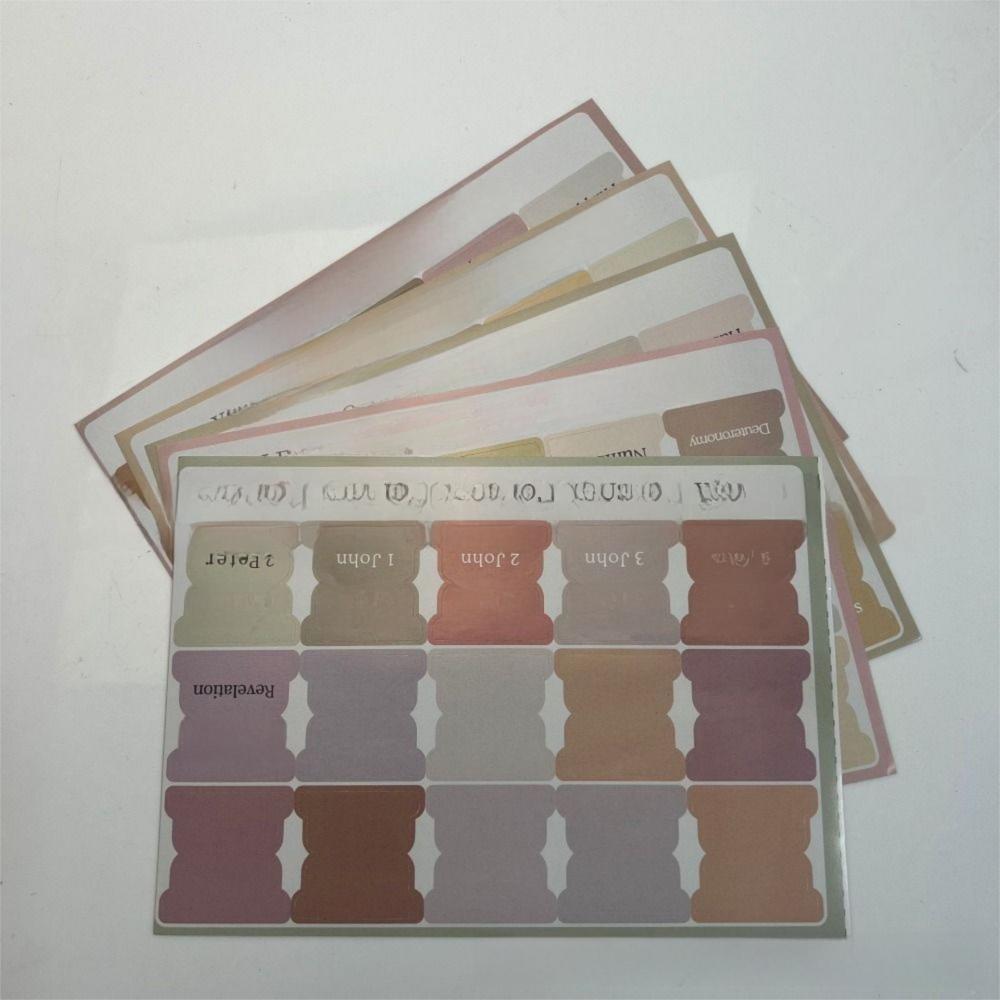120PCS Laminated Laminated Bible Tabs Colorful Scripture Organization Tabs  Book Index