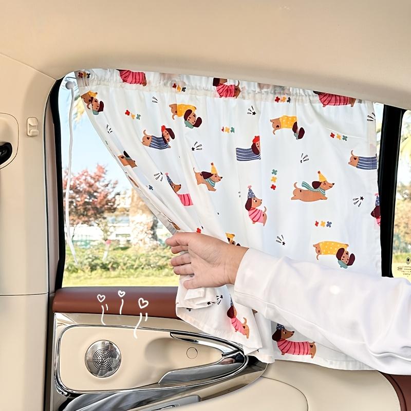 Cartoon Patroon Auto Raam Gordijn Zonnescherm, Universeel Omkeerbaar UV & Warmte Blokkator, Essentieel Auto Interieur Accessoire