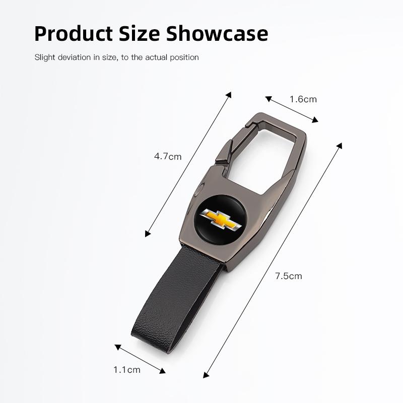 3D Metal Leather Auto Emblem Badge Keychain For Chevrolet Corvette Montana TrailBlazer Silverado Traverse Camaro Suburban Equino
