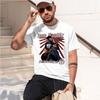 Tom Kaulitz Tokiohotel 2026 New Fashion Heavyweight Hot Selling Retro Printed Pattern Fun Round Neck Tshirt For Daily Comfort
