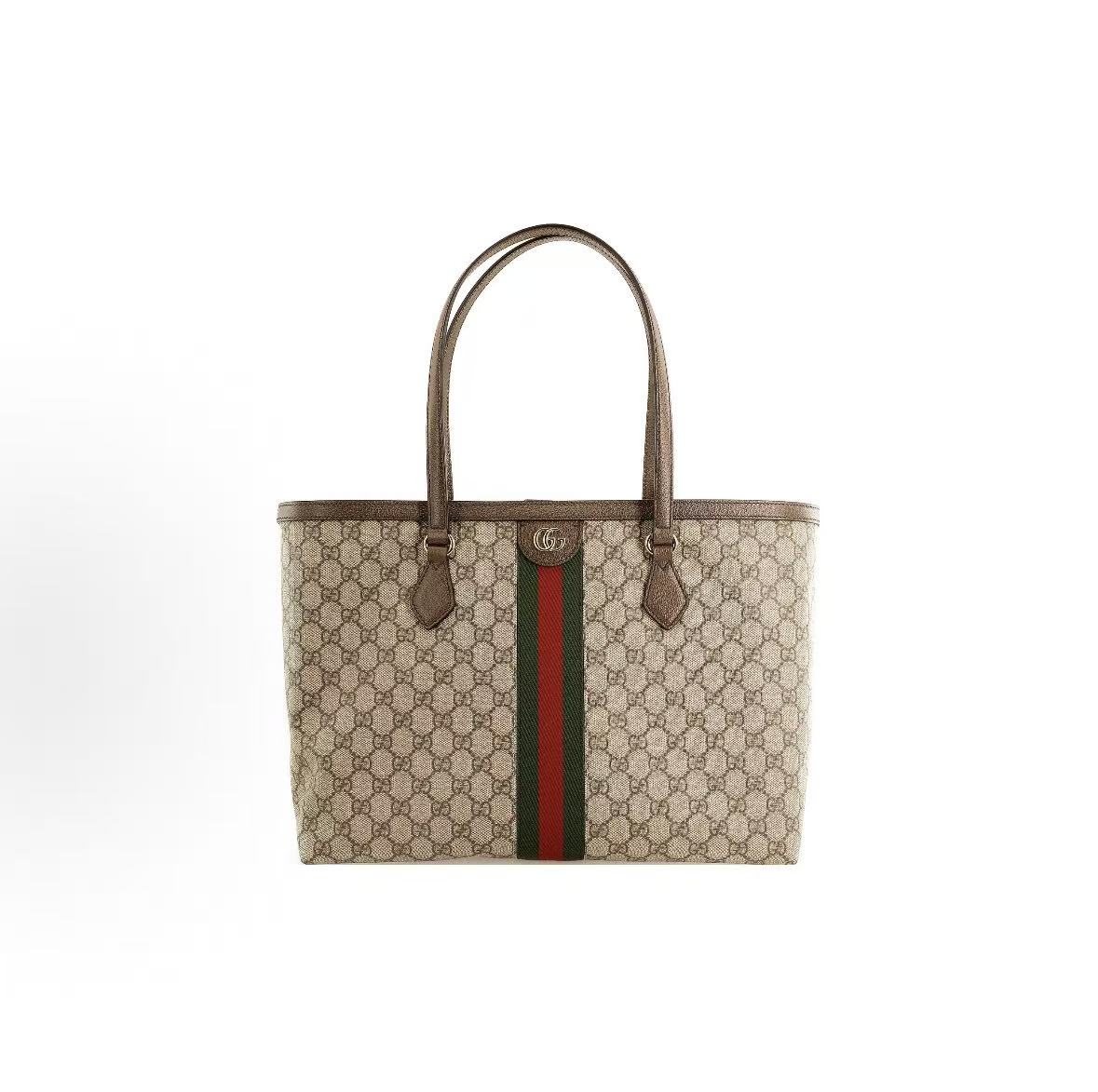

Gucci Ophidia Old Flower Логотип Смугасте Плетіння Для Подорожей Універсальна Полотно Шкіра Латки Велика Місткість Сумка-Тоут Gift Set(Basic Set+Box+Shopping Bag) ебеновий/коричневий