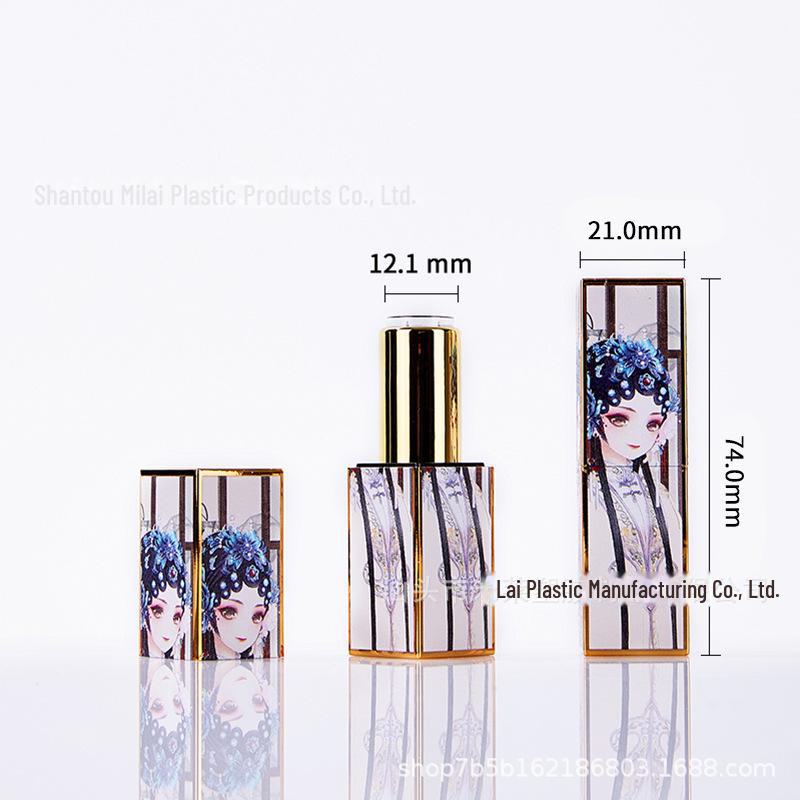 Peking Opera 3D Printed Magnetic Lipstick Tube - Decorative Makeup Packaging 