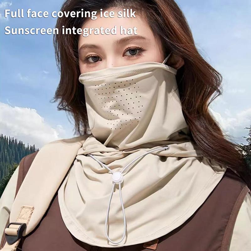 Anti-Uv Ice Silk Sun Hat Adjustable Breathable Sunscreen Hat With Shawl Quick Drying Sunshade Cap Outdoor Sports