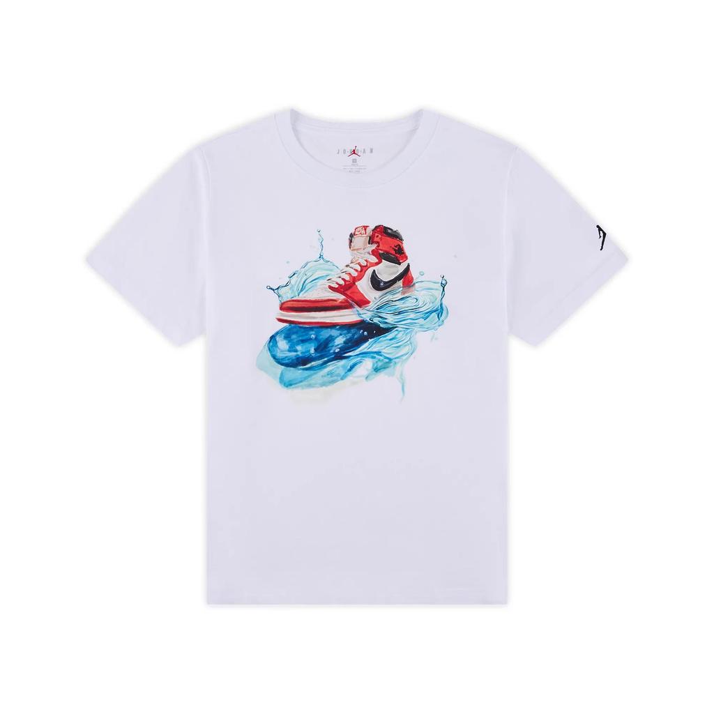 Jordan Aj1 Jumpman T-Shirt Soft Comfortable Simple Versatile Short Sleeve Men Tops White II3072-100