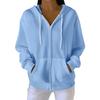 Women's Casual Fashion Long-Sleeved Zip-Up Christmas Print Knitted Hoodie