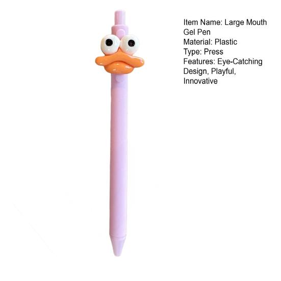 Large Mouth Ballpoint Pens Cartoon Gel Pen Cute Students Stationery Pen Fun