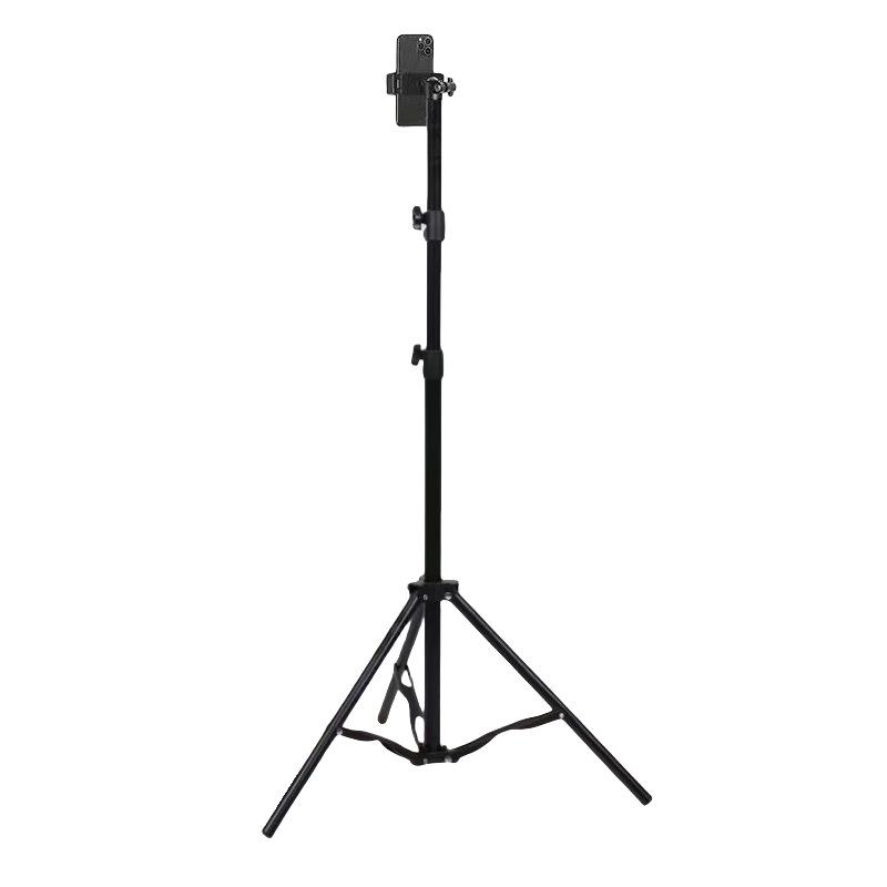 Portable Floor-Standing Tripod with Fill Light for Stable Mobile Live Streaming and Online Classes