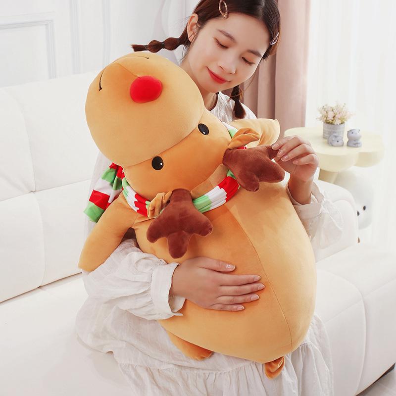 Reindeer Throw Pillow Plush Toy Doll Deer Doll Children Soothing Doll Christmas Gift