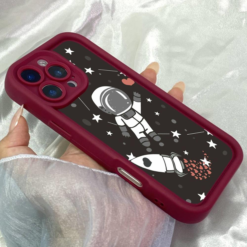 JT53 Astronautas Enamorados Phone for iPhone 17 Pro Max Samsung S26 A17 A07 Xiaomi 15T Redmi Note 14 Pro Plus Soft TPU Case Cover