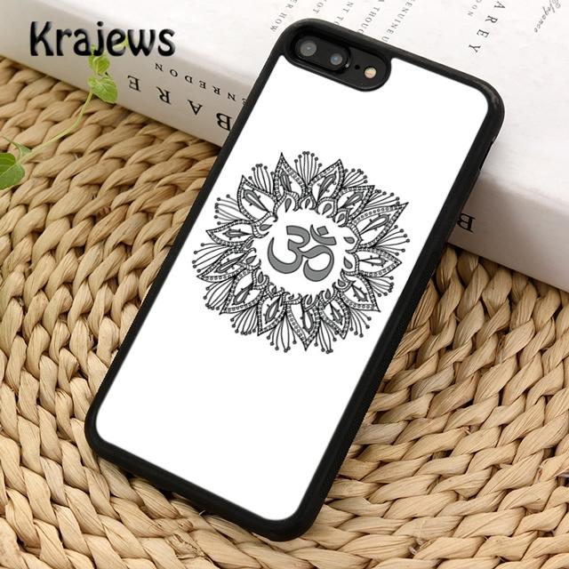 Krajews Yoga Om Namaste Mandala Colourful Design Phone Case For iPhone 14 5 6s 7 8 plus X XR XS 11 12 13 pro max Samsung S21 S22