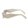 Prada Narrow frame futuristic acetate irregular shape sunglasses unisex couple style white