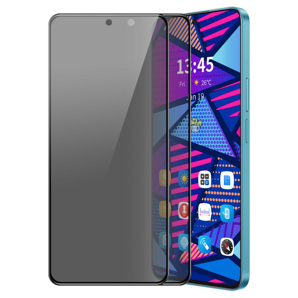 ENKAY HAT PRINCE 2Pcs For Motorola Moto G Play (2024) 4G Screen Protector Anti Spy Silk Printing Film