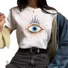Spot Women's Summer T-Shirt Printed Fashion Casual Cute Short Sleeve Women's Eye Printed Short Sleeve T-Shirt