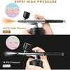 Aepto Airbrush for Nails Cordless Portable Airbrush Kit with Compressor 2 Levels 36 Psi High Pressure Rechargeable Air Brush Machine with 0.3mm