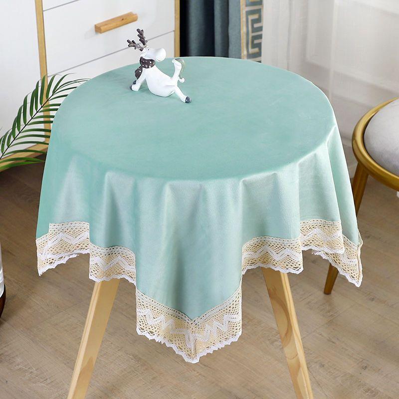 Household Minimalist Dining Table Cloth Countryside Style Small Round Table Cover Rectangular Floral Lace Universal Tablecloth