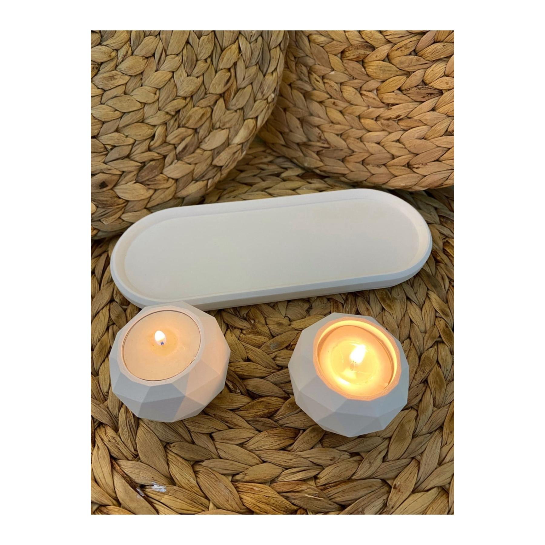 

Набор подсвечников FLQUE Concrete White Tray