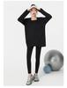 2026 Spring/Autumn Women's Plus Size Yoga Set - Loose Fit Long Sleeve Top & Skinny Tights Fitness Ensemble