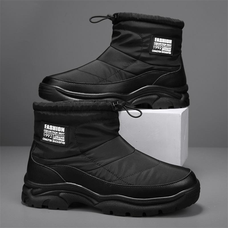 Móda Nové Pánské Zimní Boty Teplé Plyšové Sněhule Vysoce Kvalitní Vodotěsné Pánské Kotníkové Boty Outdoorové Pánské Turistické Boty Tenisky
