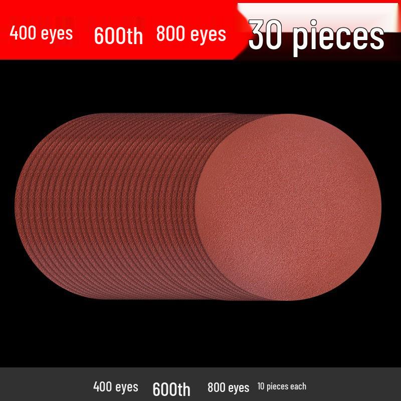 4" Sandpaper Flocking Woodworking Polisher with Self-Adhesive Hook & Loop Angle Grinder Sanding Discs