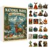 National Parks Christmas Countdown Calendar With Nature Theme For Family And Friends Celebration