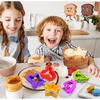9-Piece Dinosaur Butterfly Cookie Cutters, Stainless Steel Heart Star Sandwich Biscuit Molds, Multicolor Fun Bread Stamp Set for Kids