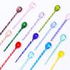 3Pcs Glass Spoons Coffee Spoon Long Handle Dessert Spoon Color Glass Teaspoons Clear Petite Teaspoons Coffee Mixing Tea Stirrer