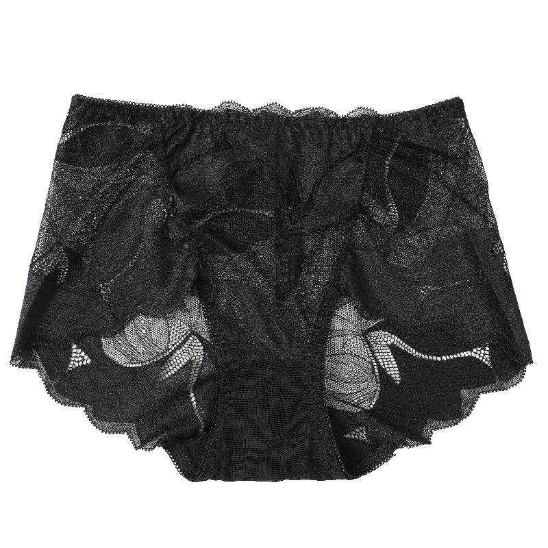 

Прозрачное женское сексуальное кружевное нижнее белье трусики со средней посадкой женские с вырезами дышащие трусы нижнее белье L чёрный