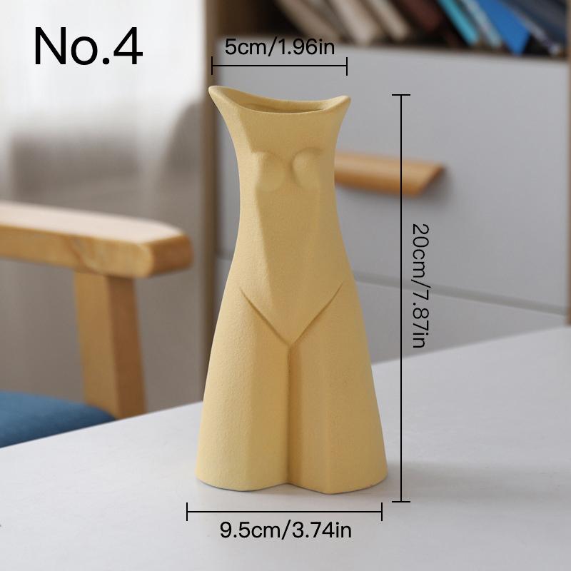 

Абстрактная человеческая ваза, керамическая гидропонная ваза, цветочная композиция, домашний декор, настольный художественный орнамент, украшение сада No.4