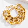 Exaggerated Acrylic CCB Big Chain Bracelets for Women Vintage Punk Cuban Curb Link Charm Bangles Couple Jewelry Steampunk Men
