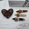 Korean Style Little Bear Heart Hair Clip - High-End Bangs and Flyaway Hairpin