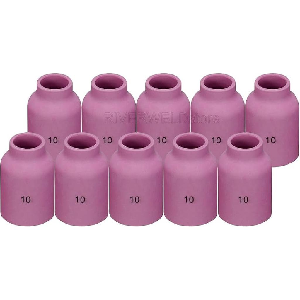 RIVERWELD TIG Gas Lens Alumina Nozzle Ceramic Cup Jumbo Large Diameter 53N87 12# 3/4" 53N88 5/8" #10 53N89 15/16" #15 57N74 1/2" #8 57N75 3/8" #6 for